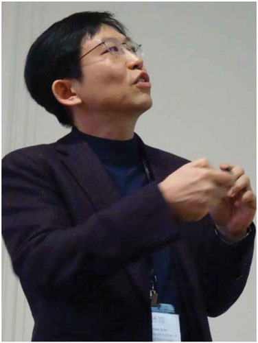 Figure 4. Sang Ouk Kim from KAIST, South Korea, during his presentation on ‘Graphene Oxide Liquid Crystals’.