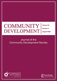 Cover image for Community Development, Volume 54, Issue 4, 2023