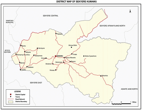 Figure 1. Map of Sekyere Kumawu district.