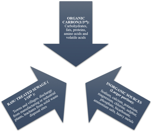 Figure 1. Typical composition of waste water and sewage waste.