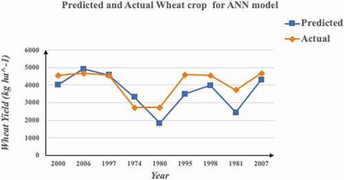 Figure 7. Graphical analysis of predicted and actual values for ANN model.