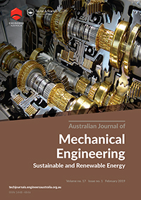 Cover image for Australian Journal of Mechanical Engineering, Volume 17, Issue 1, 2019