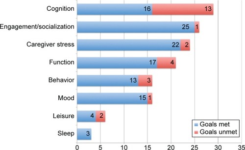 Figure 1 Types and number of goals met or unmet.