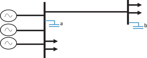 Figure 6. Schematic diagram of the potential locations of capacitors.