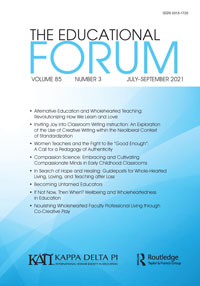 Cover image for The Educational Forum, Volume 85, Issue 3, 2021