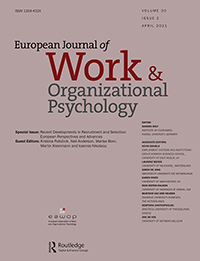 Cover image for European Journal of Work and Organizational Psychology, Volume 30, Issue 2, 2021