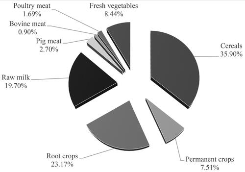 Figure 5. EU agricultural production structure (%). Source: author's contribution.