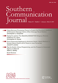 Cover image for Southern Communication Journal, Volume 83, Issue 1, 2018