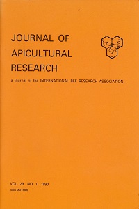 Cover image for Journal of Apicultural Research, Volume 29, Issue 1, 1990