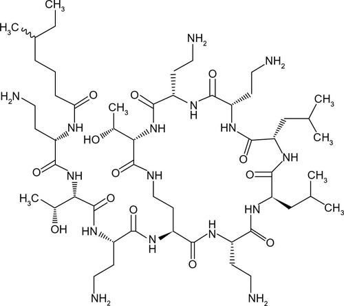 Figure 1 Chemical structure of colistin.