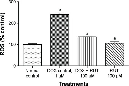 Figure 7 Effect of treatments on intracellular ROS generation.
