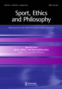 Cover image for Sport, Ethics and Philosophy, Volume 11, Issue 3, 2017