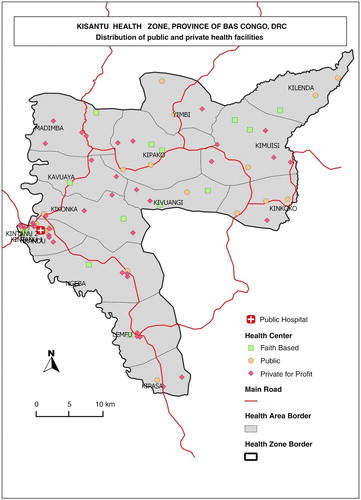 Fig. 1 A map of Kisantu district (health zone), Bas Congo, DRC.