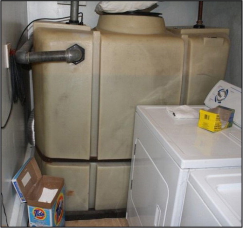 Fig. 2.  Potable water storage tank inside house, approximate capacity of 1,200 litres (photo credit: first author).