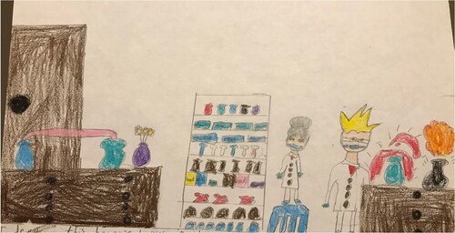 Figure 4. Drawing of a scientist made by a ten-year-old (4th class) child during the pandemic.