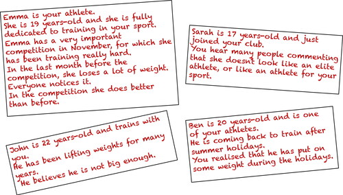 Figure 1. Examples of vignettes used for data generation.