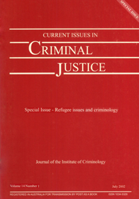 Cover image for Current Issues in Criminal Justice, Volume 14, Issue 1, 2002