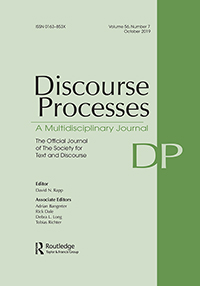 Cover image for Discourse Processes, Volume 56, Issue 7, 2019