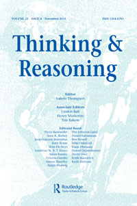 Cover image for Thinking & Reasoning, Volume 21, Issue 4, 2015