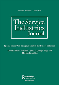 Cover image for The Service Industries Journal, Volume 40, Issue 1-2, 2020