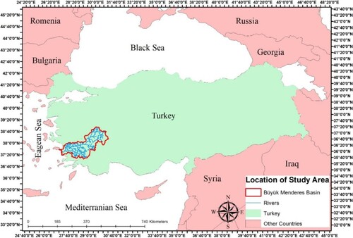 Figure 2. The location of the Büyük Menderes Basin in Turkey.