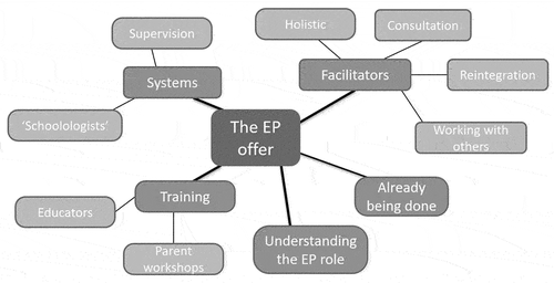 Figure 8. ‘The EP offer’ Thematic map.
