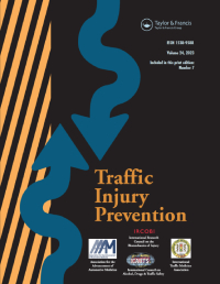 Cover image for Traffic Injury Prevention, Volume 24, Issue 7, 2023