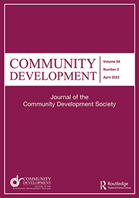 Cover image for Community Development, Volume 54, Issue 2, 2023