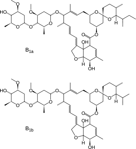 Figure 1. Ivermectin (22,23-dihydroavermectin) (80% B1a + 20% B1b).