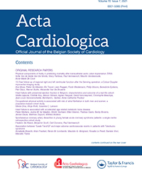 Cover image for Acta Cardiologica, Volume 76, Issue 7, 2021