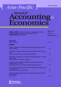 Cover image for Asia-Pacific Journal of Accounting & Economics, Volume 22, Issue 3, 2015