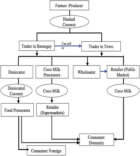 Figure 5. Marketing channels of husked coconuts in the Philippines