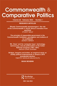 Cover image for Commonwealth & Comparative Politics, Volume 60, Issue 1, 2022