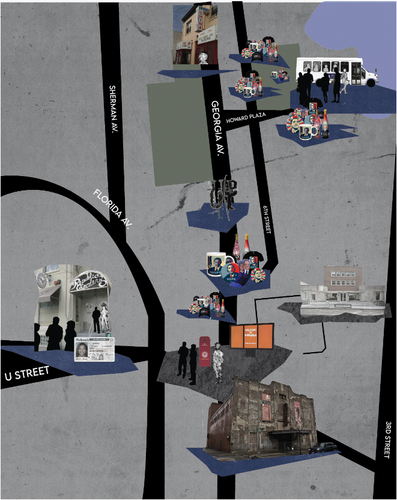 Figure 7. “Old Howard,” “Countermapping” exercise, Chinaedu Nwadibia, Ivy Li, Bria Miller, Jenna Greer, student project, Fugitive Practice seminar, 2021.