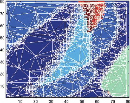 Figure 7. Delaunay triangulation of generated using AlgorithmD; z = 9, .