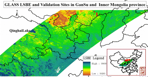 Figure 6. Sample sites of the GLASS LSBE product in northern China.