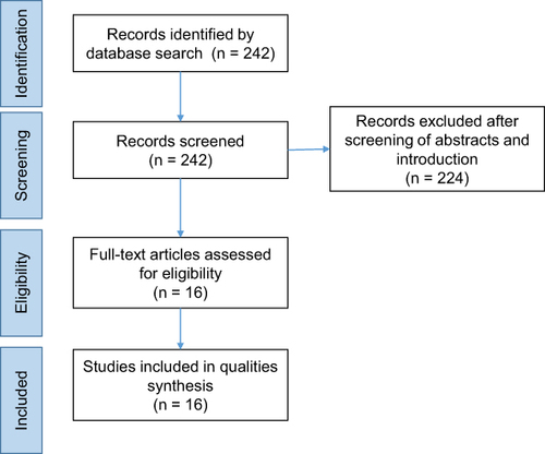 Figure 1 Search process of the studies included in the review.