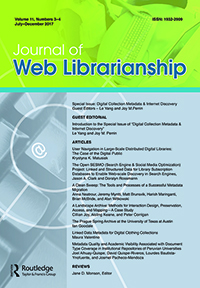 Cover image for Journal of Web Librarianship, Volume 11, Issue 3-4, 2017