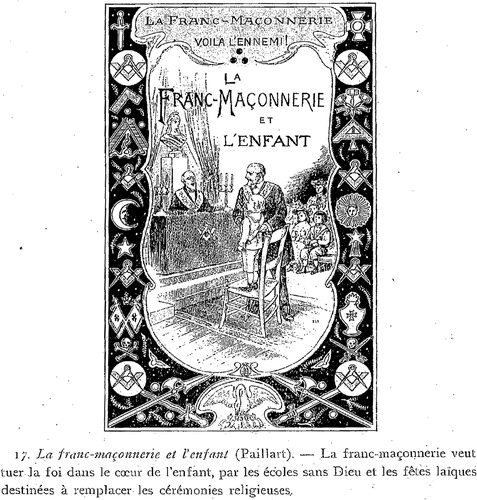 FIG 5 Anti-masonic slide from “Les Commandements de Dieu”, Le Rayon, October 1906. Source: www.gallica.fr.