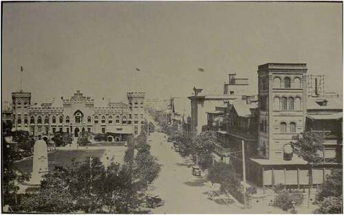 Figure 3. The cenotaph and Victoria Park. (Source: Tientsin, North China. The port, its history, and rotary club activities (Tientsin: rotary club of tientsin, 1934), unpaged, provided by Brussels, general state archives (Archives Générales du Royaume/Algemeen Rijksarchief), Crédit Foncier d’Extrême-Orient, 139.).