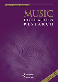 Cover image for Music Education Research, Volume 20, Issue 4, 2018
