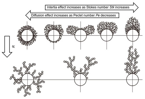 Figure 12. Systematic relationship between deposit structure and flow conditions. Image was taken and modified from Kanaoka (Citation2019) who took this from the original publication.