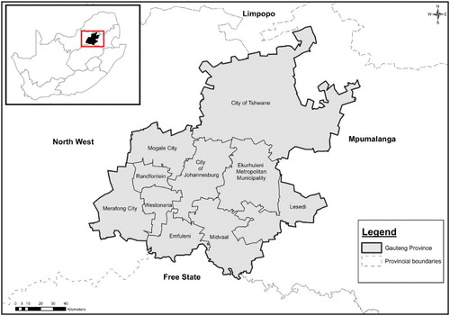 Figure 3. Map of Gauteng province. Source: GCRO Maps/GIS.