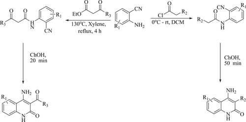 Scheme 57. ChOH catalyzed reaction to synthesized quinoline derivatives under solvent-free conditions.