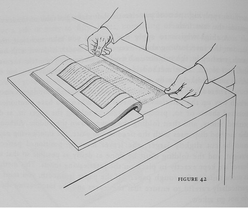 FIGURE 2. One of Chris Clarkson’s illustrations for The Repair and Binding of Old Chinese Books (reproduced with permission from Princeton University and David Helliwell).