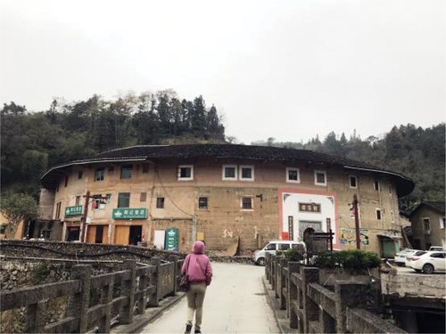 Figure 7a. Facade of Hakka soil buildings (Hongkeng village).