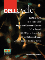 Cover image for Cell Cycle, Volume 6, Issue 6, 2007