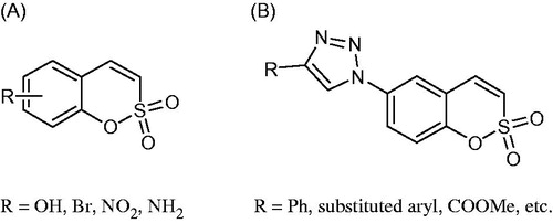 Figure 1. Chemical structure of sulfocoumarins A and B.