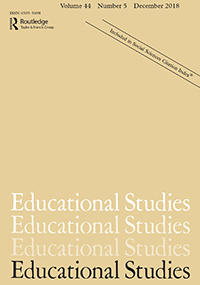 Cover image for Educational Studies, Volume 44, Issue 5, 2018