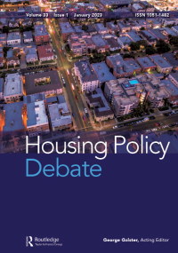 Cover image for Housing Policy Debate, Volume 33, Issue 1, 2023